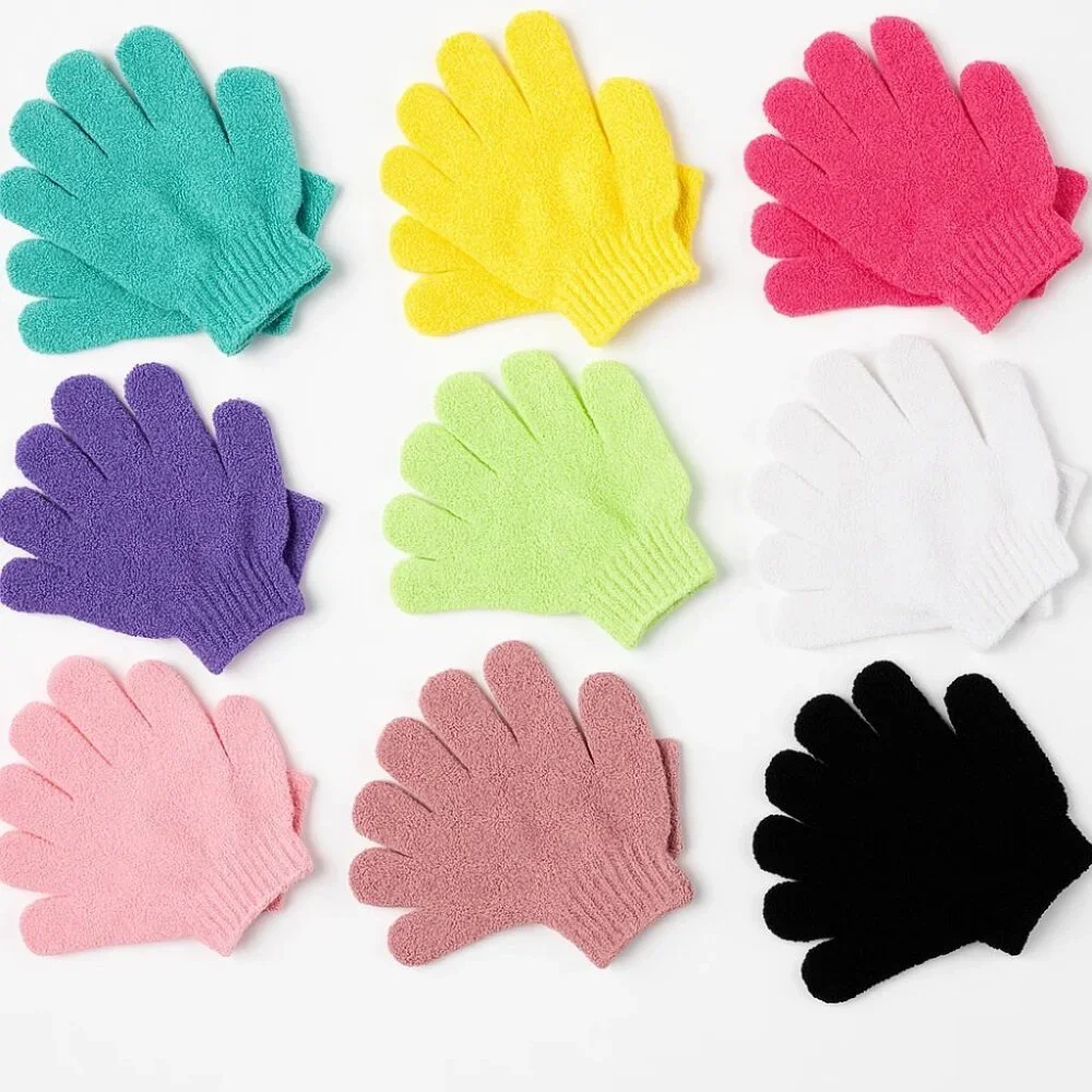Bath Gloves Body Scrub Gloves 9Pair Exfoliating Spa Shower Mitts Assorted Colors